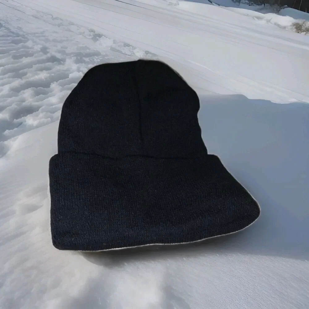 2 Pack Boys Knit Hat New Without Tags One Size  Winter Warm Grey Navy